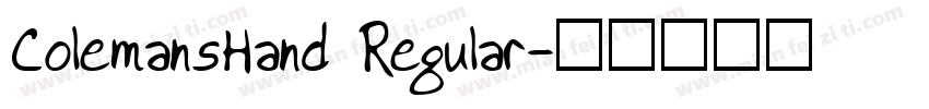 ColemansHand Regular字体转换